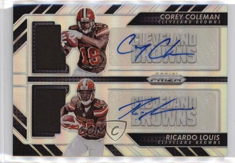 2016 Panini Prizm Pairs /99 Corey Coleman Ricardo Louis #PP-CR Rookie Auto RC - Image 1 of 2
