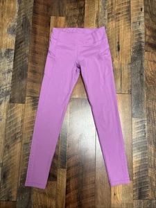Girl's Athleta Girl XL 14 Pink Violet Leggings EUC - Picture 1 of 3