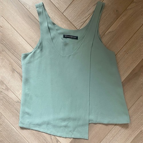 Top multistrato Balenciaga seta SS08 Nicolas Ghesquière epoca verde