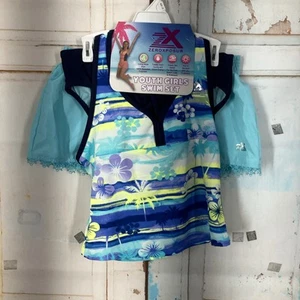 Zeroxposur Youth Girls Swim Set 3 Piece Tanki Girls Size 10/12 M Tulum Y338327 - Picture 1 of 10