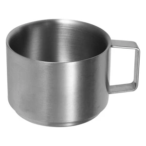  Edelstahl Kaffeetasse mit Henkel - doppellagiger isolierter Milchbecher für - Bild 1 von 19