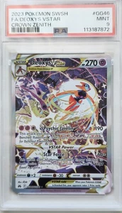 💥Deoxys Vstar GG46/GG70 - Crown Zenith PSA 9 - Full Art Pokemon Card TCG - Picture 1 of 2