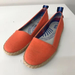Orange Slipper Keds Woven Schuhe UK 5,5 stoßfest gepolsterter Absatz bequem - Bild 1 von 8