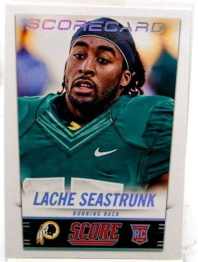 **LIQUIDATION** 2014 SCORE FOOTBALL LACHE SEASTRUNK RC SCORECARD PARALLEL # 398 - Image 1 of 2