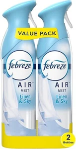 Febreze Odor-Eliminating Air Freshener Spray, Linen and Sky, 2 Ct - Pack of 2 - Picture 1 of 9