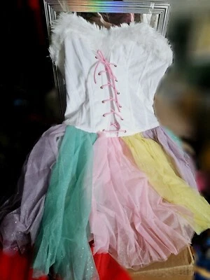 Unicorn Rainbow Dress Halloween Adult Costume Colorful Tutu(Pls Read Description - Image 1 of 3