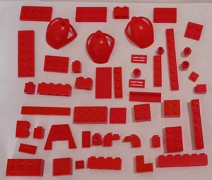 LOT Lego bricks + 3 BIONICLE Technic Red Curved Shoulder Armor Part 43559 legos - Picture 1 of 5