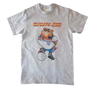 WM Spanien 82 England Bobby the Bulldog grau T-Shirt Größen Small-3XL - Bild 1 von 4