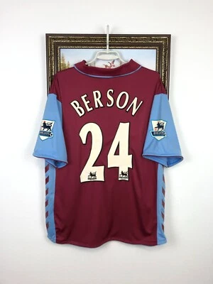 Aston Villa Home football shirt 2006 Soccer #24 Berson Jersey Mens Trikot Size M - Image 1 of 4