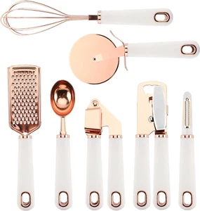 Kitchen Gadget Set Stainless Steel Utensils with Soft Touch Handles - Picture 1 of 12