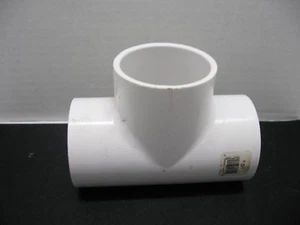 Lasco 2" PVC T-Stück, Muffe x Muffe x FNPT Rohrverschraubung SCH 40 NOS - Bild 1 von 6