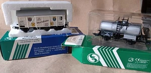 Sachsenmodelle H0 16037 autocisterna e vagone merci 78829, DC, mai usato - Foto 1 di 13