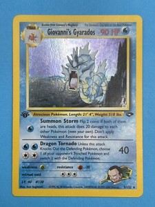 GIOVANNI’S GYARADOS Pokemon Card - WOTC - 1st Edition Gym Challenge 5/132 LP NM