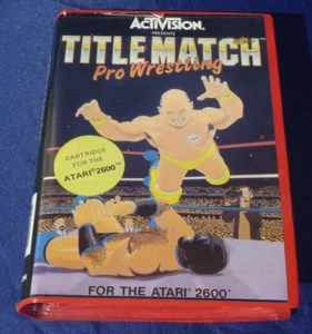 ATARI 2600 Vintage TITLE MATCH PRO WRESTLING Game Clamshell Box Instructions HES - Picture 1 of 9