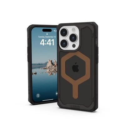 Capa UAG iPhone 15 Pro 6.1" Plyo preta/bronze, ímã embutido para MagSafe - Imagem 1 de 4