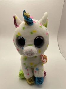 NEU Foliendesign Ty Beanie Boos - HARMONIE das Einhorn Medium Buddy 9 Zoll Größe Plüsch - Bild 1 von 9