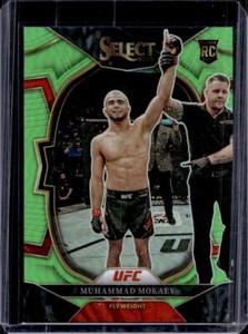 2023 Select UFC Muhammad Mokaev Concourse Neon Green Prizm Rookie RC #68/75