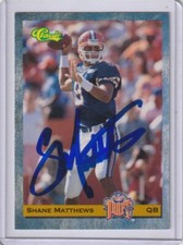 Shane Matthews - Signed Card - 1993 Classic #22 -Bears - Redskings - COA