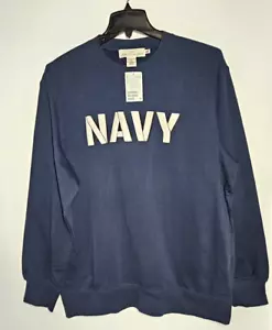 LOGG by H&M Men's crew neck sweater NAVY blue sz S slightly oversized - Picture 1 of 6