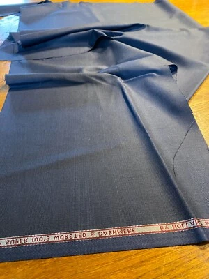 Savile Row Luxury Super 100's Fine Worsted & Cashmere Fabric 108 cm W x 0.77 M L - Image 1 of 4