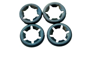 x4 FOR MAC ALLISTER ELECTRIC LAWNMOWER PUSH ON WHEEL SECURING LOCK WASHERS 8mm - Picture 1 of 4