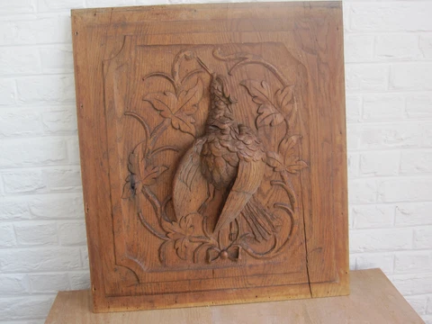 ANTIQUES HANDCARVED PANNEL  BLACK FOREST    HUNTING Cover