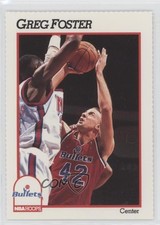 1991-92 NBA Hoops Washington Bullets Sheet Singles Greg Foster