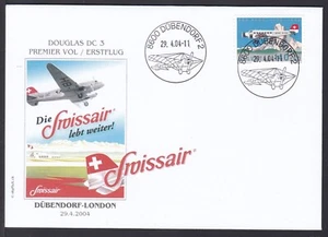 FFC0701 SWISSAIR First Flight Cover, FFC, Dubendorf – London - Picture 1 of 2
