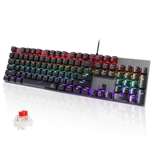 Large Print Backlit Keyboard 104 Keys Wired USB Lighted Computer Keyboard - Picture 1 of 10