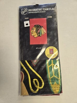 Chicago Blackhawks Banner Flag Premium Double Sided Embroidered Applique 28x44 - Image 1 of 2