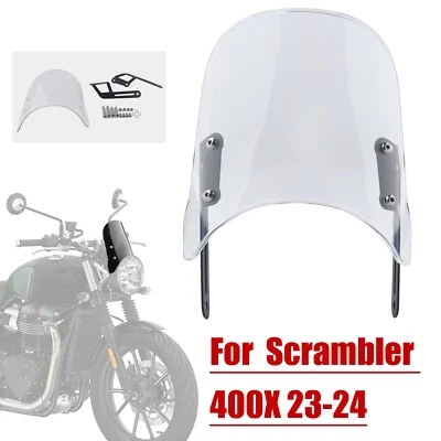 Clear Front Windshield Windscreen For Triumph Bonneville T100 T120 Thruxton 900 - Image 1 of 4
