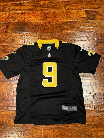 Nike NFL Drew Brees New Orleans Saints #9 Jersey Mens Size M On Field Black Cover