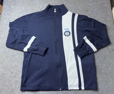 Vintage Nautica Jeans Track Jacket Mens Large Blue Full Zip Sweatshirt Outdoors - Image 1 of 4