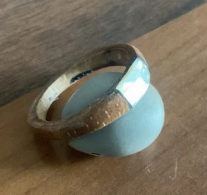 *EXCLUSIVE* Ring aus Nuss der KOKOSPALME mit PERLMUTT - 21 mm Innendurchmesser - Bild 1 von 5