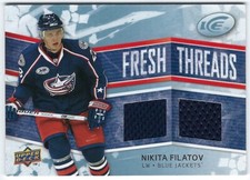 2008/09 Upper Deck Ice Fresh Threads card # FT-NF of Nikita Filatov - Columbus