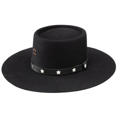 Charlie 1 Horse Cosmic Cowgirl Black Felt Hat CWCSMC-253607 - Image 1 of 2