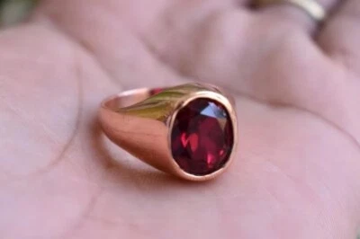 Ruby Ring, Mens Ring, Women Ring, 925 Solid Sterling Silver Ring Signet Ring - Image 1 of 4