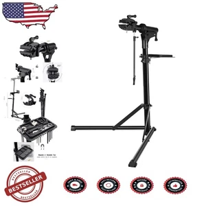 Professional Bicycle Maintenance Rack - Alloy, Height Adj, Tool Tray w/ Magnet - Picture 1 of 9