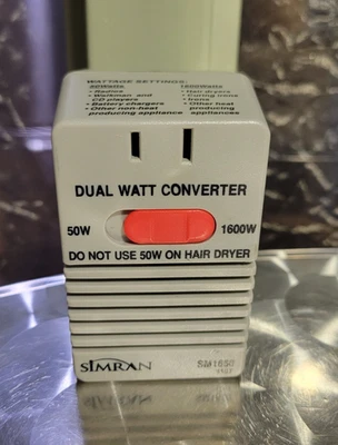 Dual Watt Converter EU  Only 50/1600 watts for countries w/ 220/240 AC - Image 1 of 4