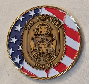 Moneda Desafío Desorden CPO Jefe Suboficial Marina de los Estados Unidos USS Pinckney DDG 91 - Imagen 1 de 4