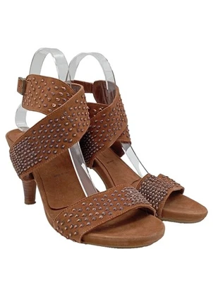 YIN Sandalias de tacón alto Mujeres Sandalias de tacón Talla EU 39 marrón - Imagen 1 de 4