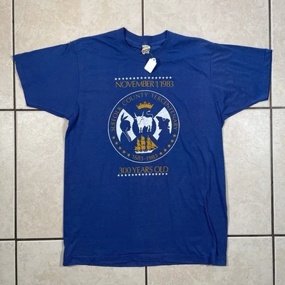 Camiseta Suffolk County Tercentenario 300 Años 1983 Pantalla Estrellas XL De Colección EE. UU. Foto 1 de 4