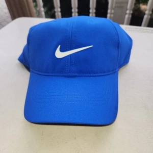 Cappello snapback berretto golf blu unisex Nike nuovo con etichette regolabile Swoosh Dri-Fit - Foto 1 di 5