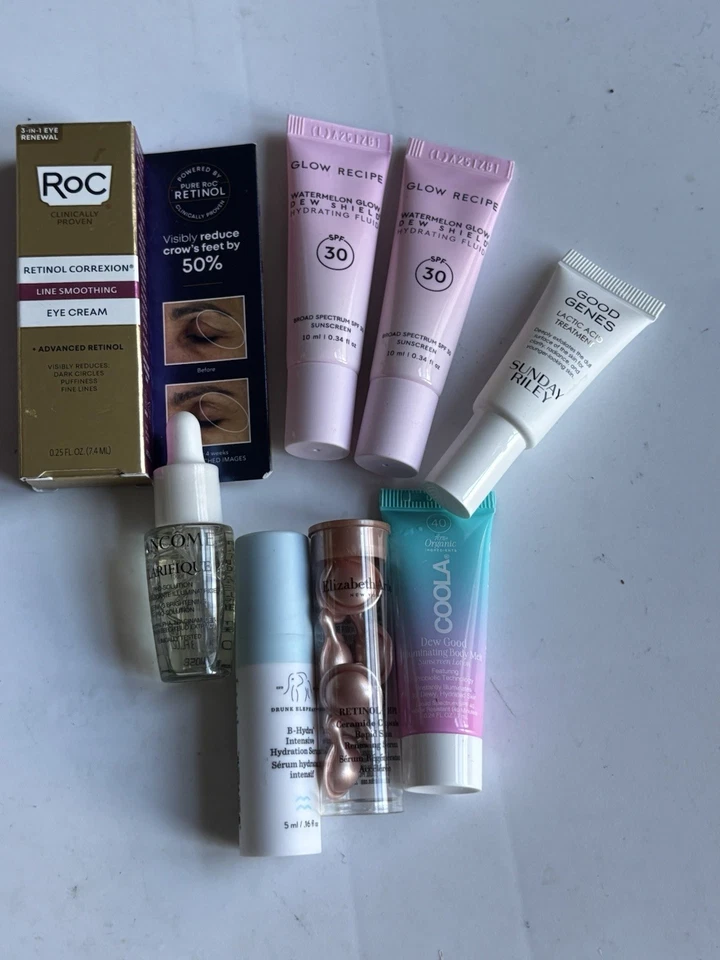 Lote de 8 piezas de tamaño de muestra de belleza de alta gama Lancome, ROC, elefante borracho, receta brillante Foto 1 de 1