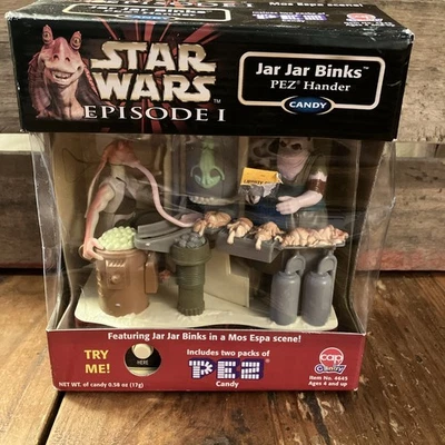 Star Wars Ep 1 Jar Jar Binks Pez Hander Hasbro 1999 Sealed New (Dead Battery) - Image 1 of 4