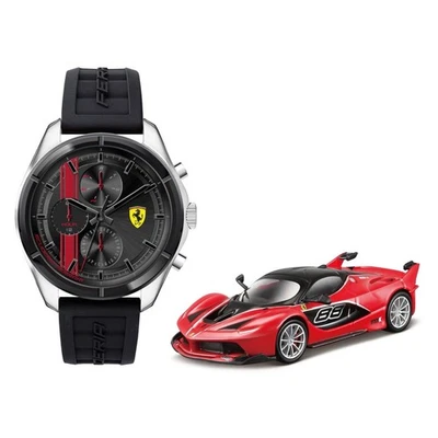 SCUDERIA FERRARI Speedracer Large Car Set Quartz Black Men's Watch 0870060 - Image 1 of 4