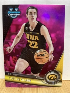 2024 Bowman U Caitlin Clark Pink Refractor Card Rare #34 - Bild 1 von 2
