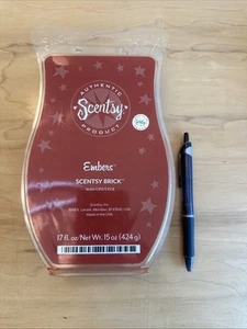 RARE Scentsy EMBERS 17 Fl Oz Wax Bar Melts BRICK HUGE DISCONTINUED - Picture 1 of 3