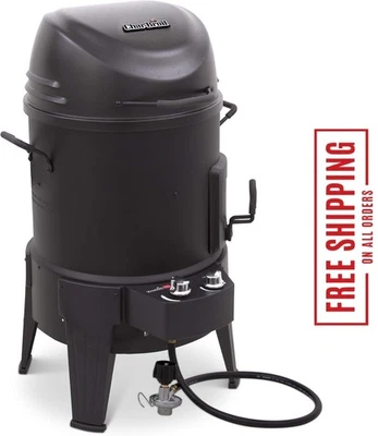 Charbroil The Big Easy TRU 红外 3 合 1 烟熏器、烘焙器和燃气烧烤架,黑色... — 第 1/4 张图片