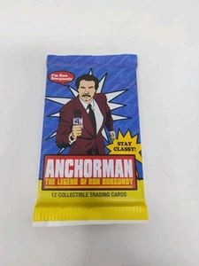 Juego de 12 cartas coleccionables Anchorman SELLADO 1 paquete RON BURGUNDY Will Ferrell Paul Rudd - Imagen 1 de 5